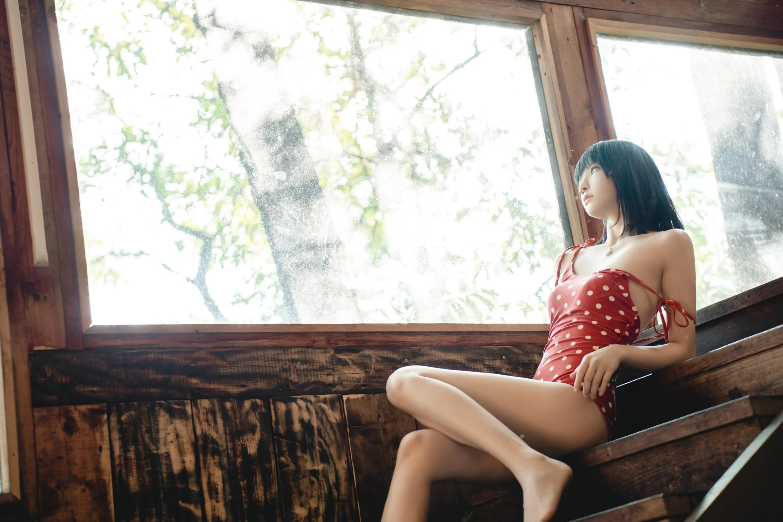 桜桃喵 – NO.150 红波点 [46P]插图